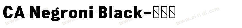 CA Negroni Black字体转换